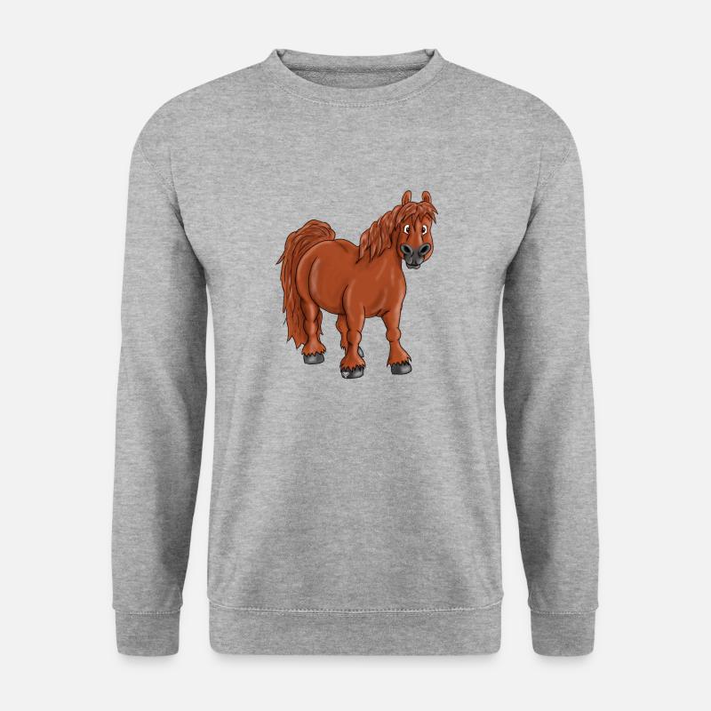 Pummelpony Polly - Unisex Pullover - Weißgrau meliert