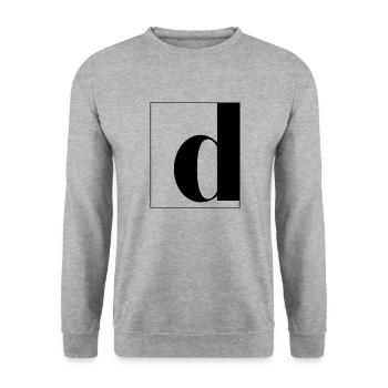Letter alphabet d - Unisex Sweatshirt - salt & pepper - Front - Alina (178cm) & Michal (187cm)