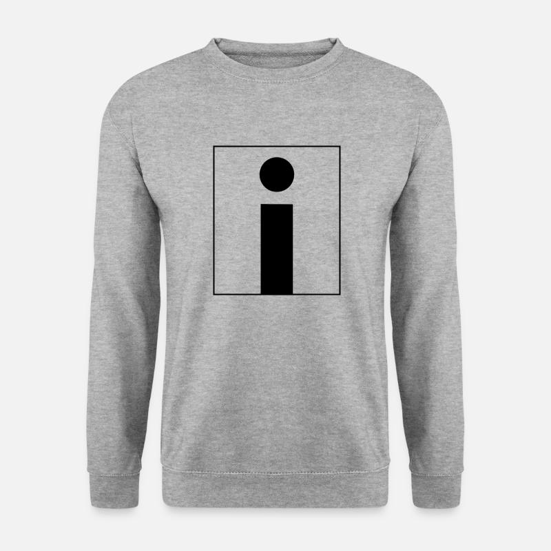 Buchstaben-Alphabet i - Unisex Pullover - Weißgrau meliert