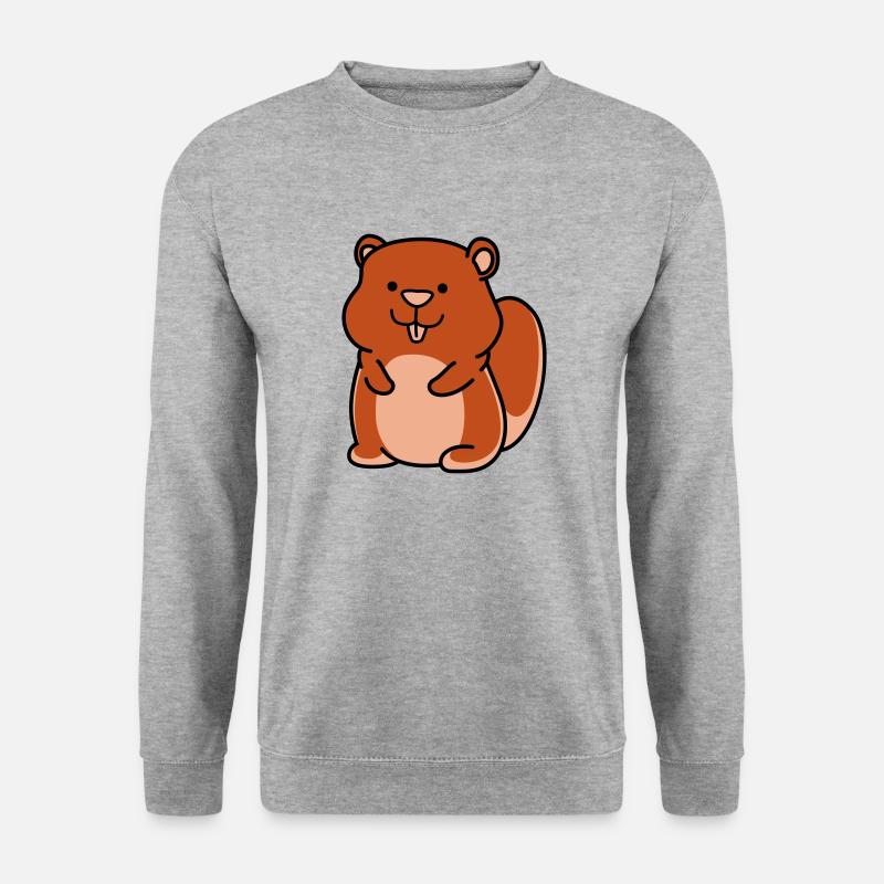 hamster - Unisex Pullover - Weißgrau meliert