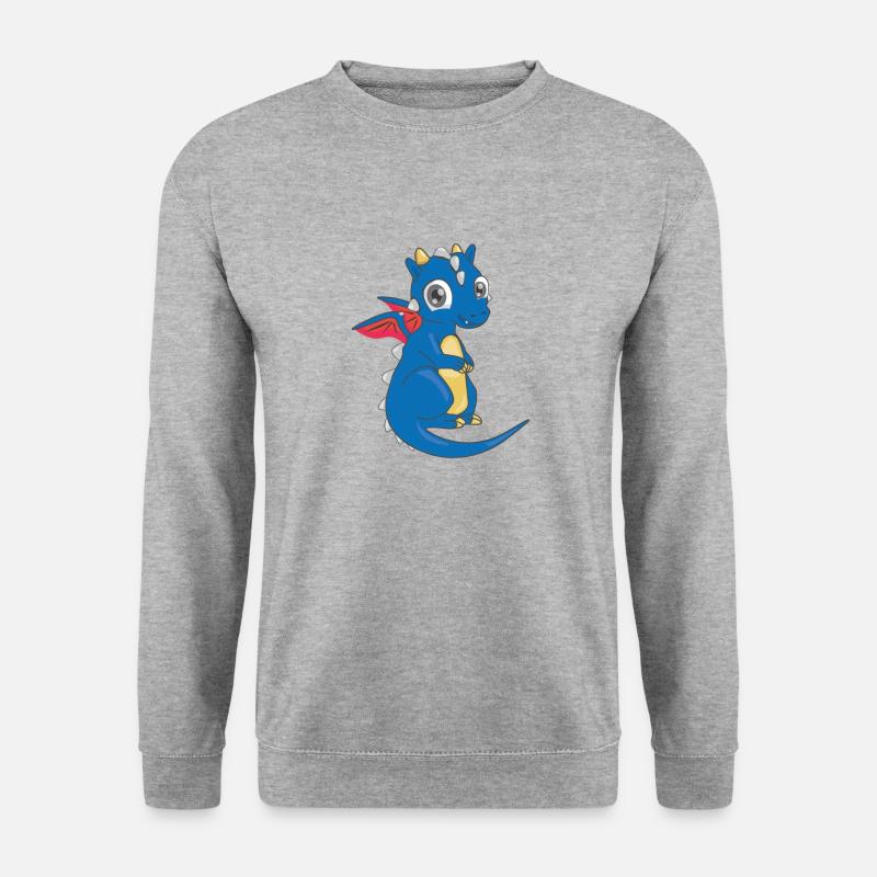 Babydrache - Unisex Pullover - Weißgrau meliert