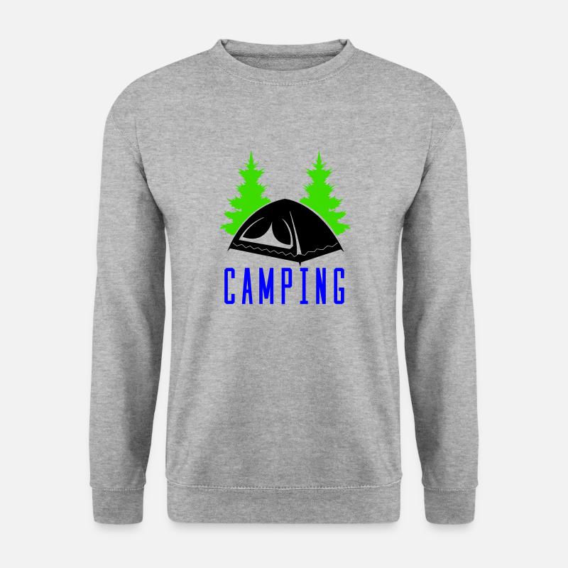 camping - Unisex Pullover - Weißgrau meliert
