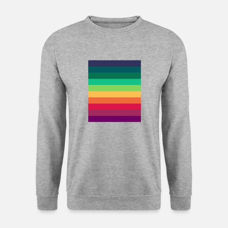 Regenbogen Fläche - Unisex Pullover - Weißgrau meliert