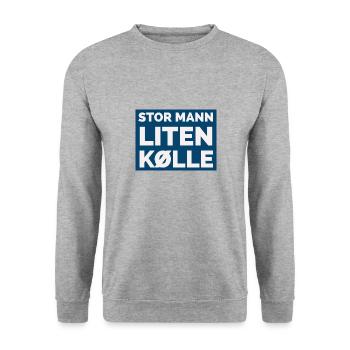 grand homme petit club - Sweat-shirt Unisexe - gris chiné - Devant - Alina (178cm) & Michal (187cm)