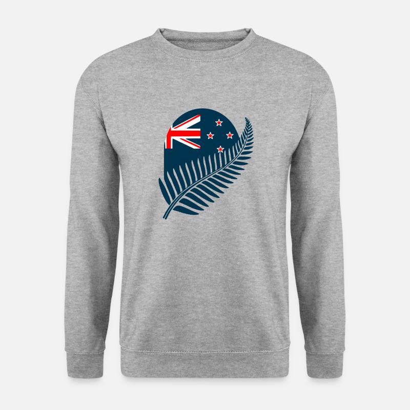 Neuseeland Aotearoa Kiwi 2 - Unisex Pullover - Weißgrau meliert