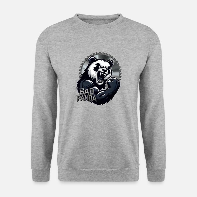 Bad Panda Rampage - Unisex Pullover - Weißgrau meliert
