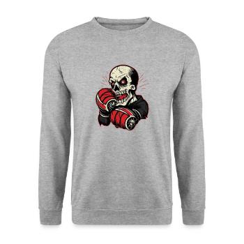 BOXE MMA UFC Fighter - Sweat-shirt Unisexe - gris chiné - Devant - Alina (178cm) & Michal (187cm)