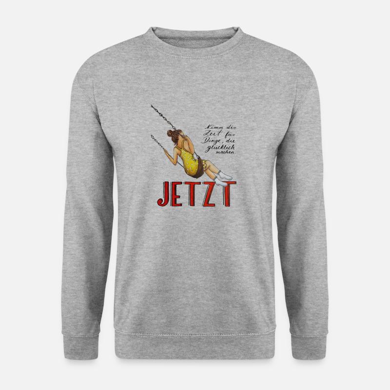 Schaukeln ist schön - Unisex Pullover - Weißgrau meliert