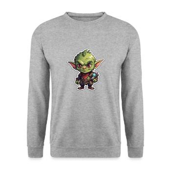 Dungeons Troll - Unisex Pullover - Weißgrau meliert - Vorne - Alina (178cm) & Michal (187cm)
