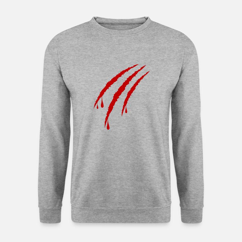 krallen - Unisex Pullover - Weißgrau meliert