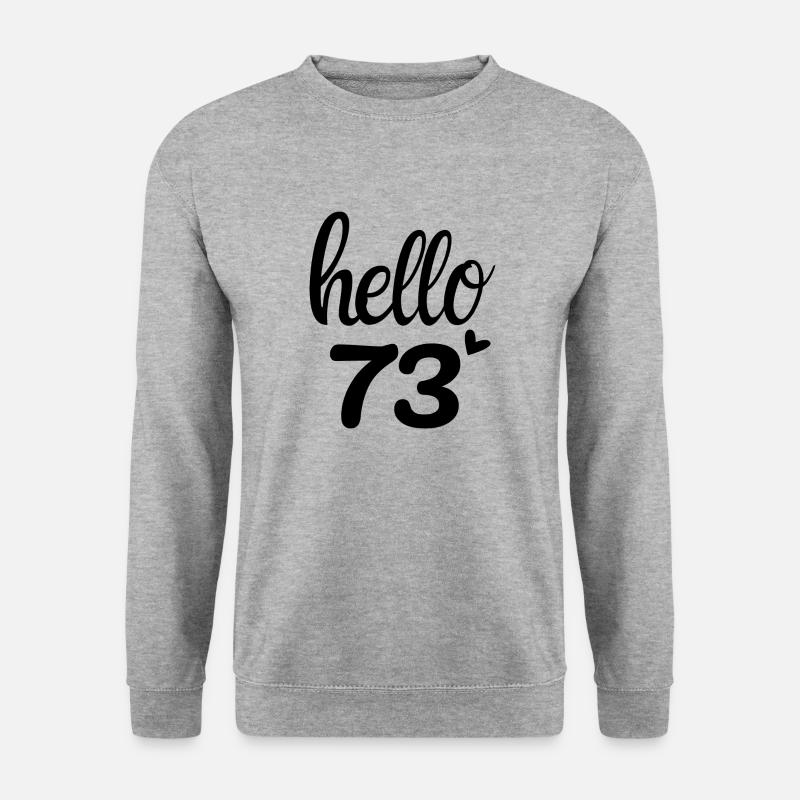 Hallo 73 - Unisex Pullover - Weißgrau meliert