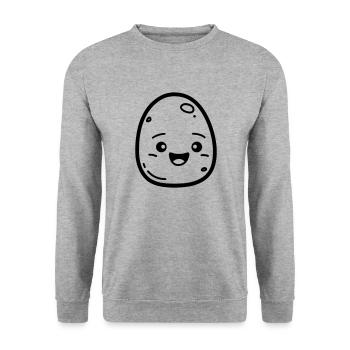 potato - Unisex Sweatshirt - salt & pepper - Front - Alina (178cm) & Michal (187cm)