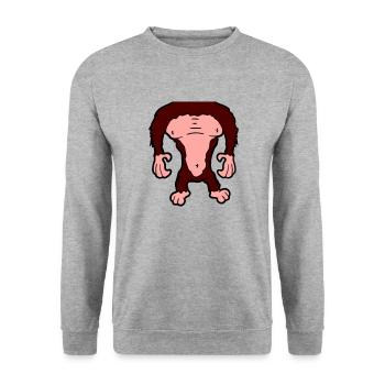 Funny Gorilla Body Headless Halloween Costume - Unisex Sweatshirt - salt & pepper - Front - Alina (178cm) & Michal (187cm)