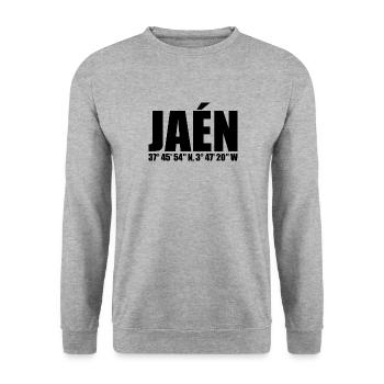 Jaén Coordinates - Unisex Sweatshirt - salt & pepper - Front - Alina (178cm) & Michal (187cm)