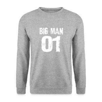 Big man, big man - Unisex Sweatshirt - salt & pepper - Front - Alina (178cm) & Michal (187cm)