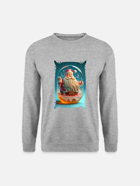 Weihnachtsmann-Gelee - Unisex Pullover - Weißgrau meliert