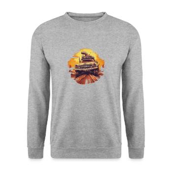 cars  8 - Sweat-shirt Unisexe - gris chiné - Devant - Alina (178cm) & Michal (187cm)