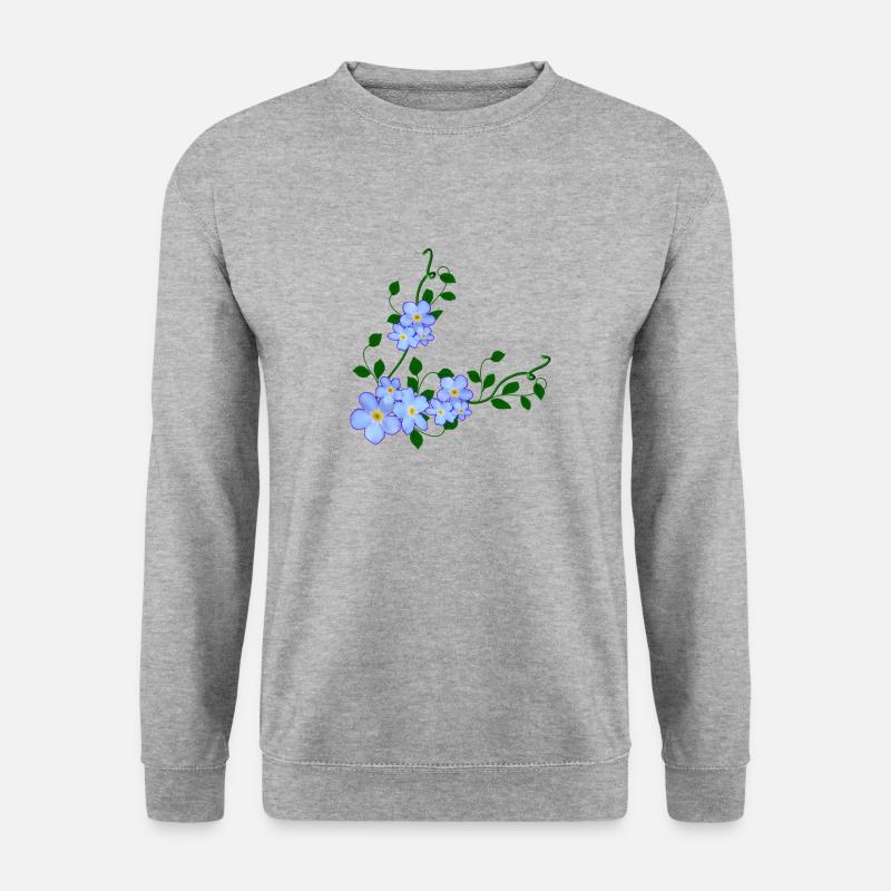 Vergiss mich nicht - Unisex Pullover - Weißgrau meliert