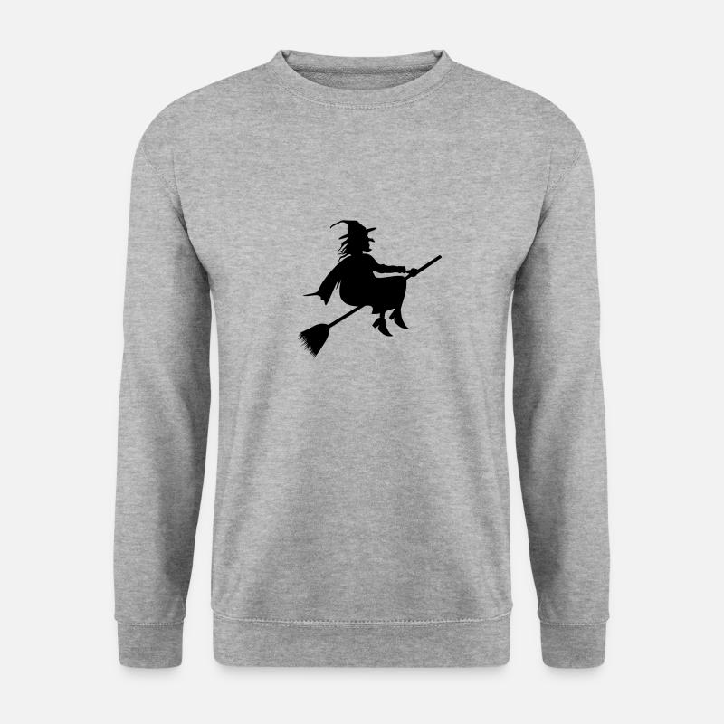 Hexe - Unisex Pullover - Weißgrau meliert