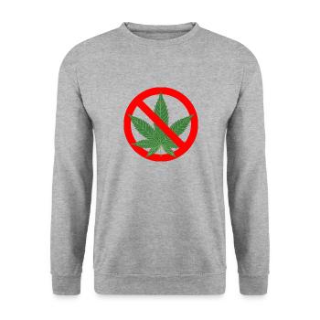 Aucune interdiction de cannabis - Sweat-shirt Unisexe - gris chiné - Devant - Alina (178cm) & Michal (187cm)