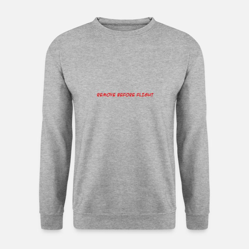 REMOVE BEFORE FLIGHT - Unisex Pullover - Weißgrau meliert