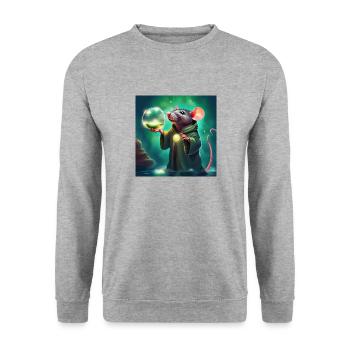 Luzetos 🫧🫧🫧 - Unisex Pullover - Weißgrau meliert - Vorne - Alina (178cm) & Michal (187cm)