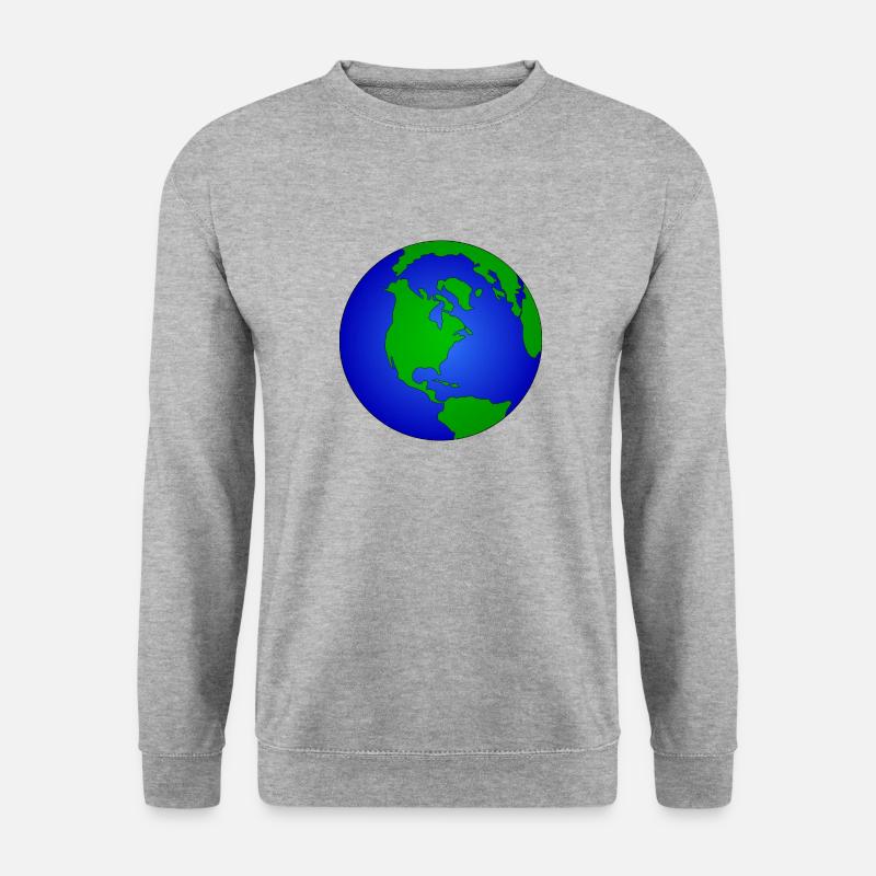 Erde - Unisex Pullover - Weißgrau meliert