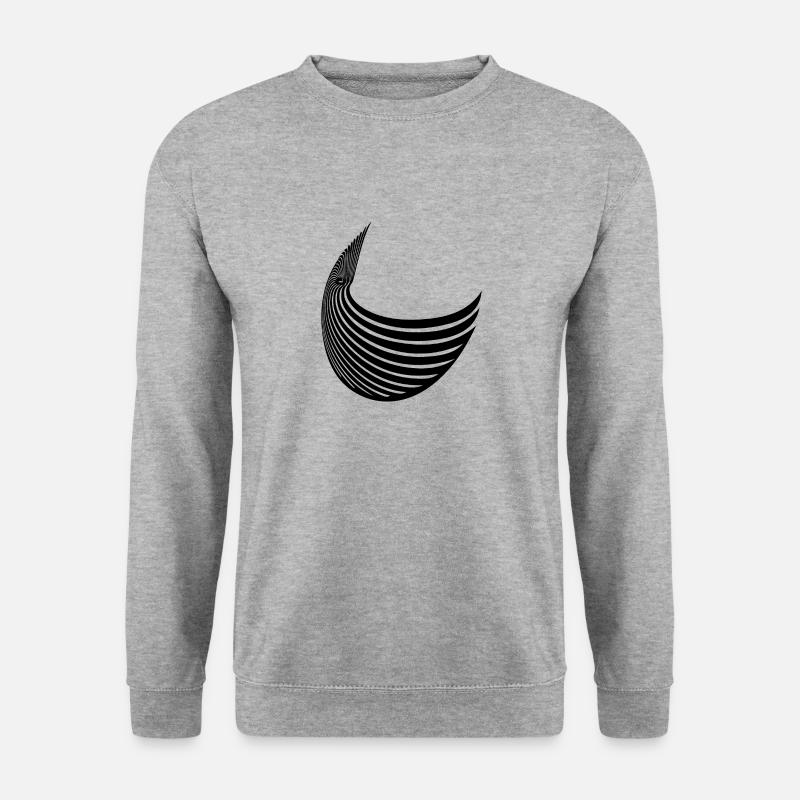 Geometric stripe wing - Unisex Sweatshirt - salt & pepper