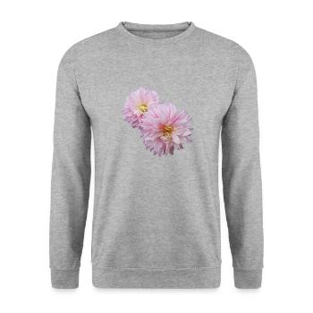 flowers lilies tulips orchids sunflower dahlia ger - Unisex Pullover - Weißgrau meliert - Vorne - Alina (178cm) & Michal (187cm)