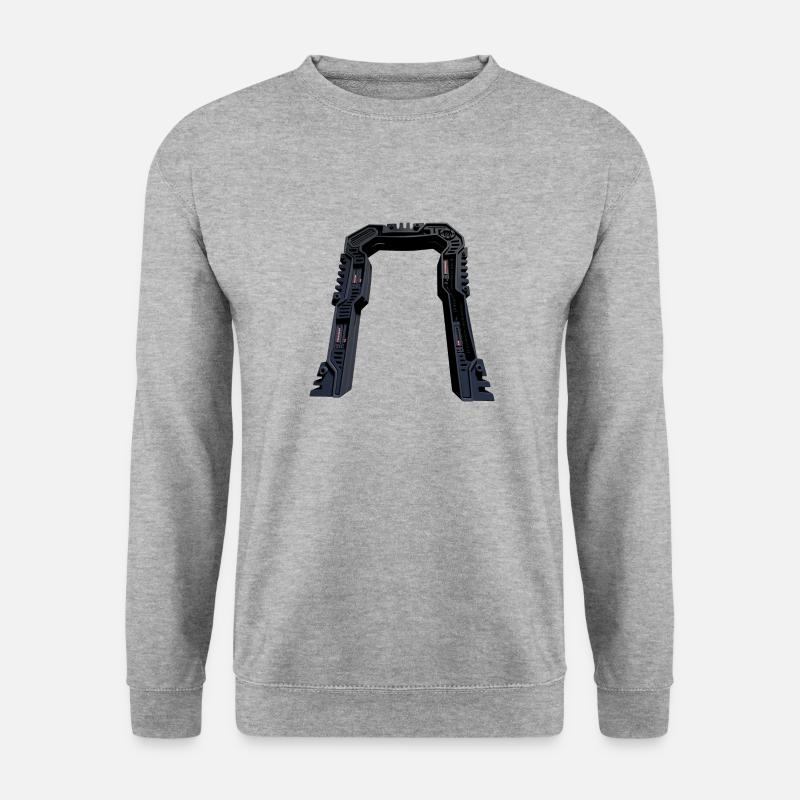Stargate - Portal - Beamer - Unisex Pullover - Weißgrau meliert