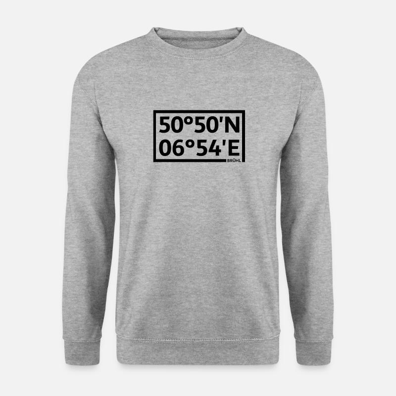 Brühl Koordinaten - Unisex Pullover - Weißgrau meliert