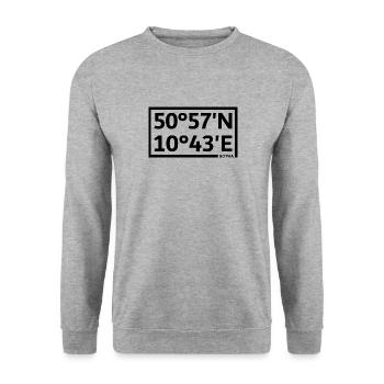 Coordonnées de Gotha - Sweat-shirt Unisexe - gris chiné - Devant - Alina (178cm) & Michal (187cm)