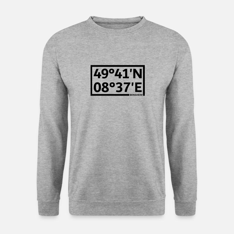 Bensheim coordinates - Unisex Sweatshirt - salt & pepper