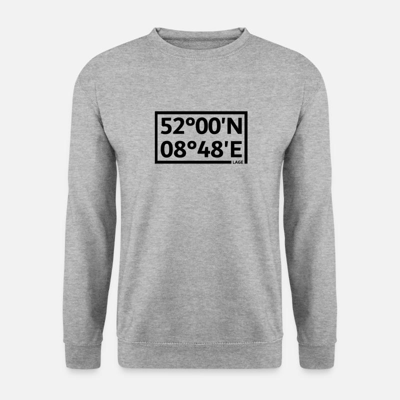 Coordonnées de localisation - Sweat-shirt Unisexe - gris chiné