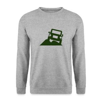 Defender Landy Anywhere - Unisex Pullover - Weißgrau meliert - Vorne - Alina (178cm) & Michal (187cm)
