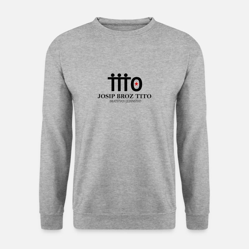 Josip Broz Tito - Bratstvo i Jedinstvo (b) - Unisex Pullover - Weißgrau meliert