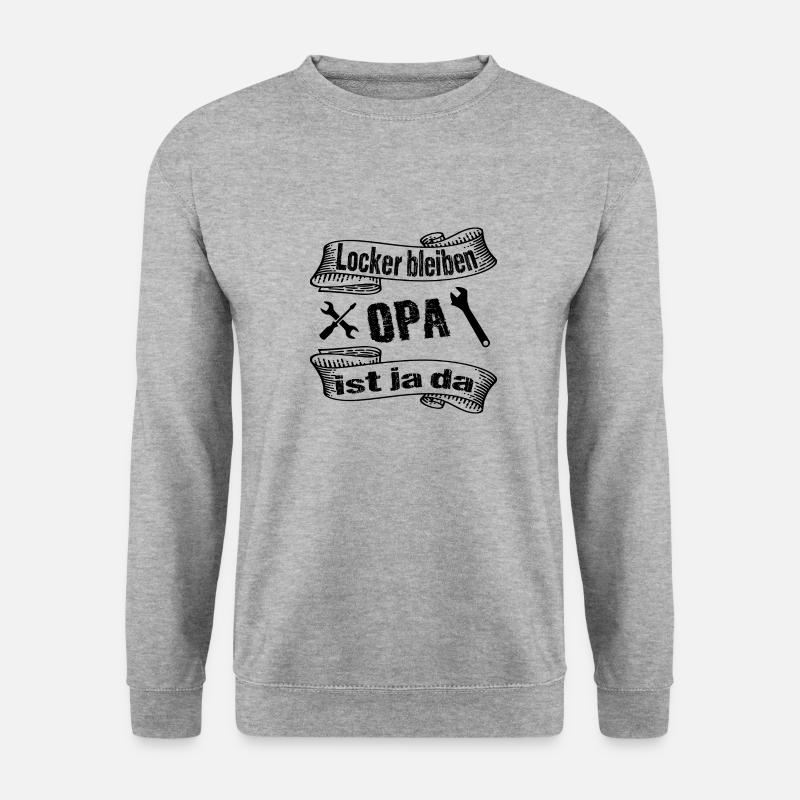 Opa - Unisex Pullover - Weißgrau meliert