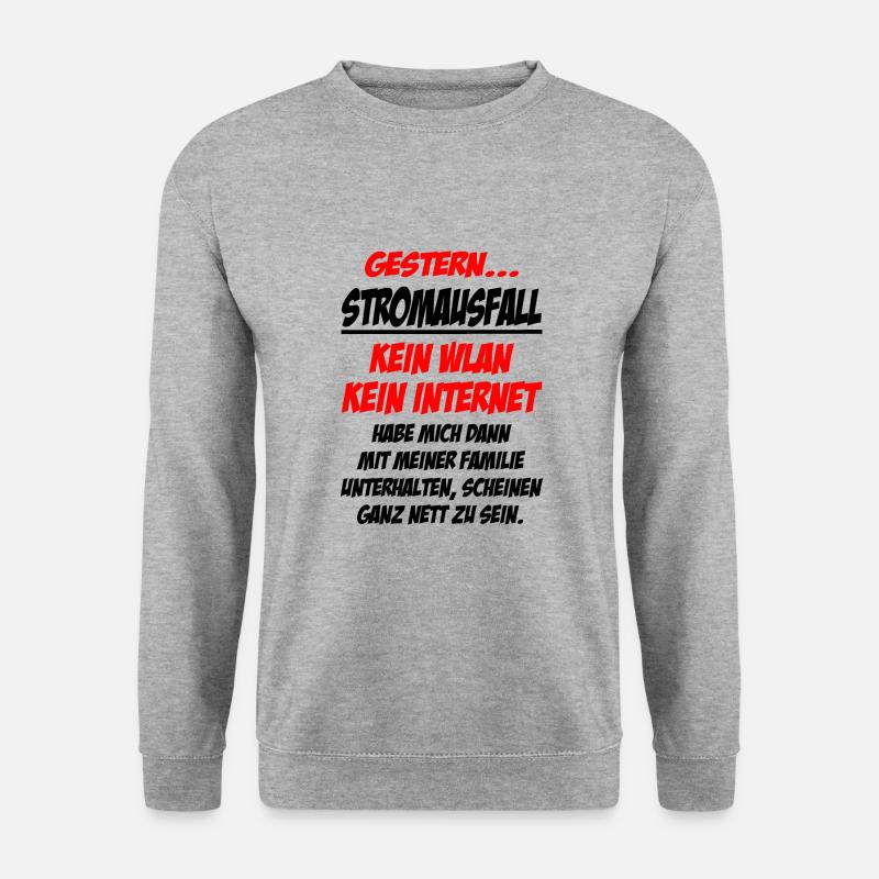 Strom Stromkosten - Unisex Pullover - Weißgrau meliert