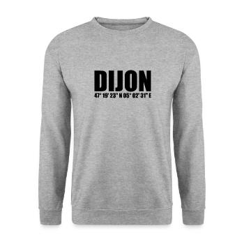 Dijon Koordinaten - Unisex Pullover - Weißgrau meliert - Vorne - Alina (178cm) & Michal (187cm)