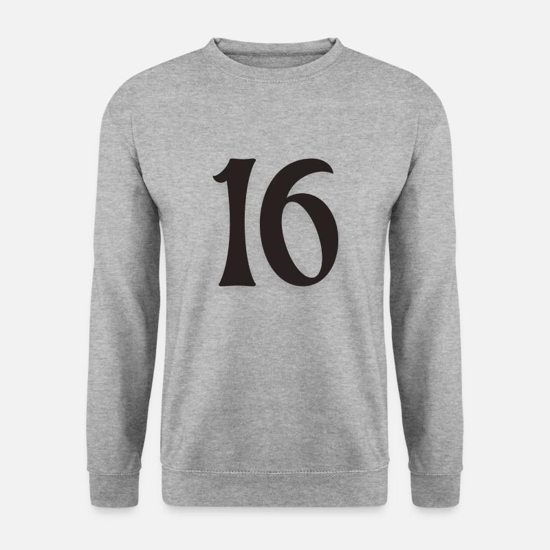 16 - Unisex Pullover - Weißgrau meliert