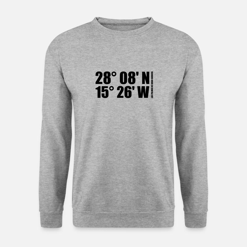 Las Palmas de Gran Canaria Koordinaten - Unisex Pullover - Weißgrau meliert