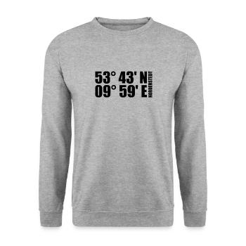 Coordonnées Norderstedt - Sweat-shirt Unisexe - gris chiné - Devant - Alina (178cm) & Michal (187cm)