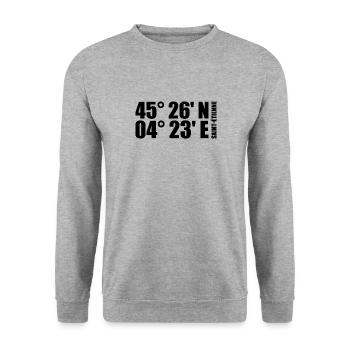 Saint-Étienne Coordinates - Unisex Sweatshirt - salt & pepper - Front - Alina (178cm) & Michal (187cm)