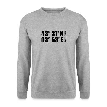 Montpellier Coordinates - Unisex Sweatshirt - salt & pepper - Front - Alina (178cm) & Michal (187cm)