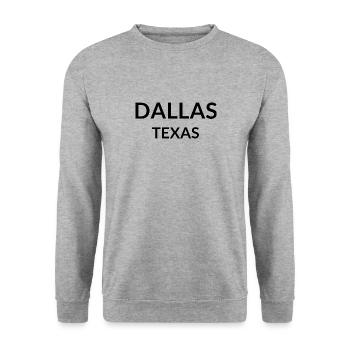 Dallas, Texas, États-Unis - Sweat-shirt Unisexe - gris chiné - Devant - Alina (178cm) & Michal (187cm)