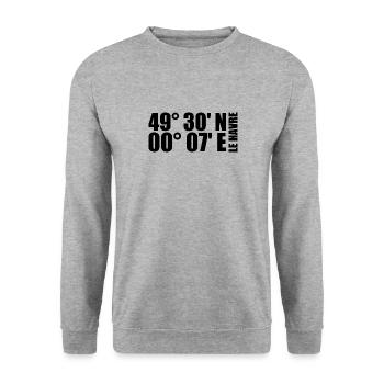 Le Havre Coordinates - Unisex Sweatshirt - salt & pepper - Front - Alina (178cm) & Michal (187cm)