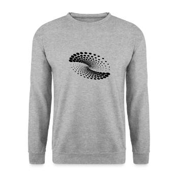 Twisted Whirlpool Spiral Planet Formation - Unisex Sweatshirt - salt & pepper - Front - Alina (178cm) & Michal (187cm)