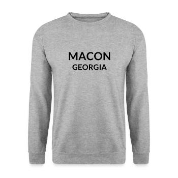 Macon Géorgie États-Unis - Sweat-shirt Unisexe - gris chiné - Devant - Alina (178cm) & Michal (187cm)