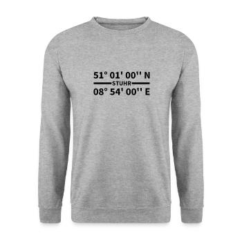 Stuhr coordinates - Unisex Sweatshirt - salt & pepper - Front - Alina (178cm) & Michal (187cm)