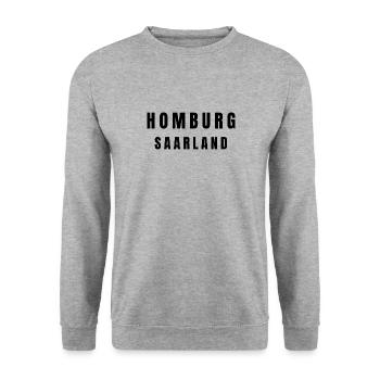 Homburg, Sarre - Sweat-shirt Unisexe - gris chiné - Devant - Alina (178cm) & Michal (187cm)